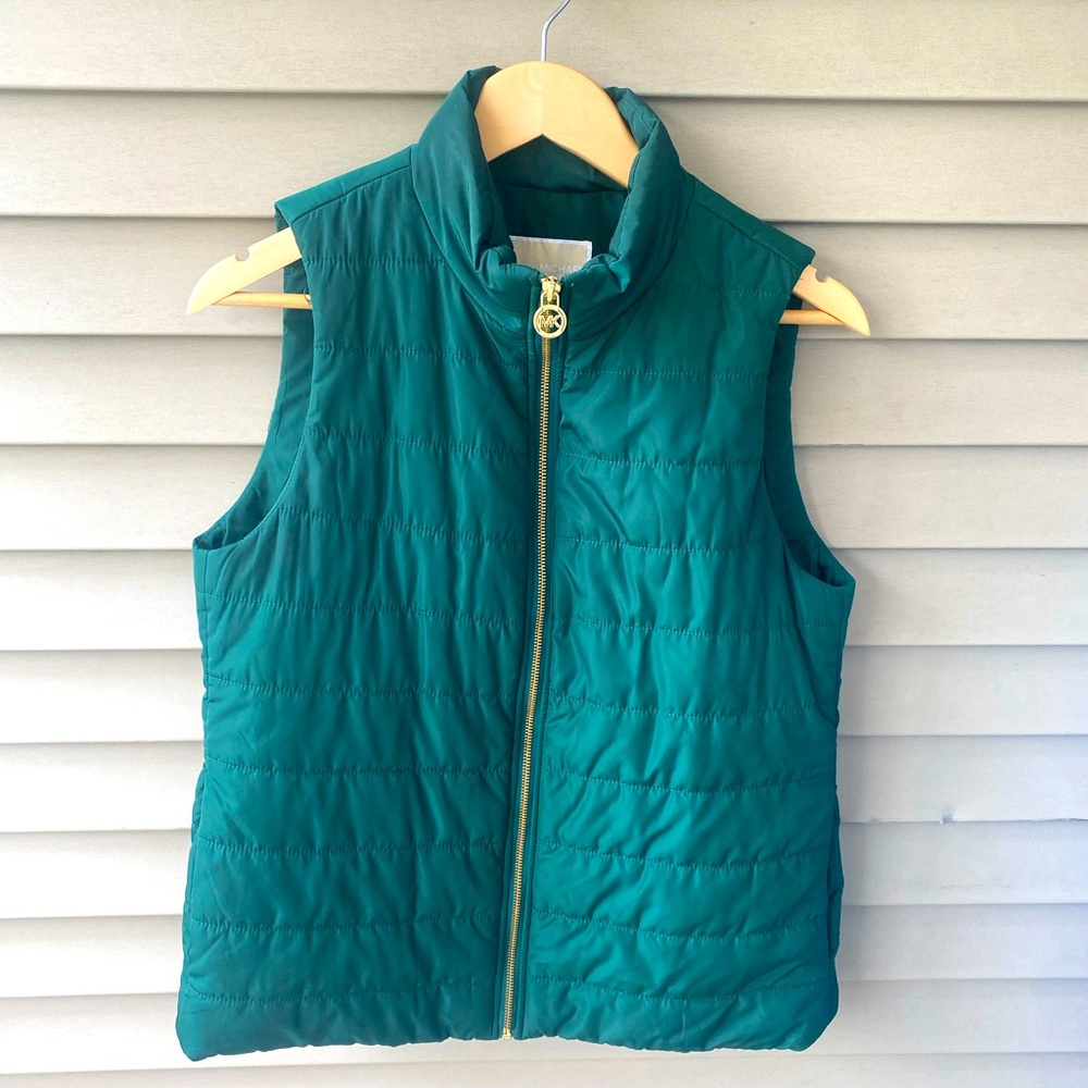 🌈 Michael Kors Evergreen Puffer Vest - Women’s Size M